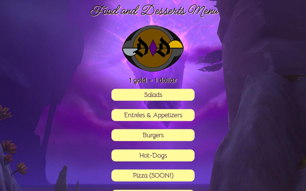 Dusk and Dawn - Food Menu